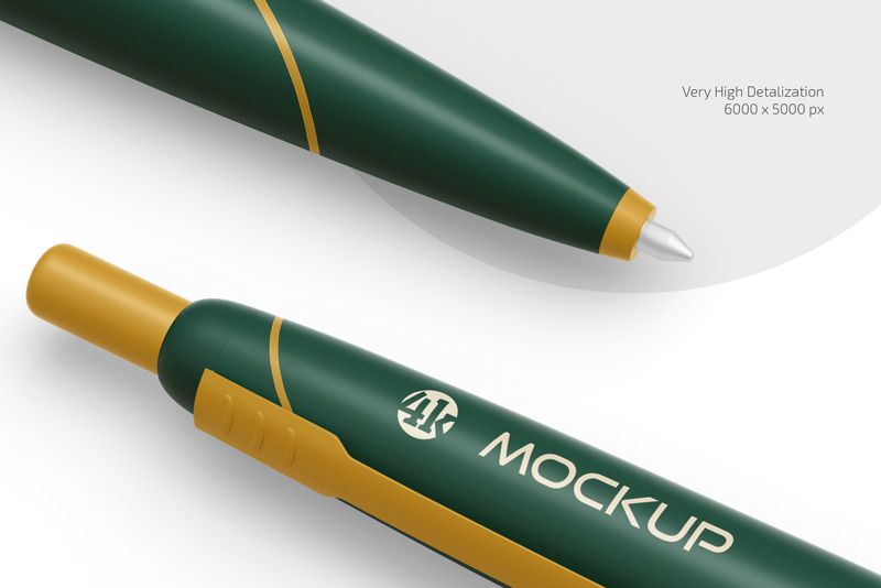 Preview 3 ballpoint pen mockup set