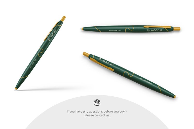 Preview 4 ballpoint pen mockup set