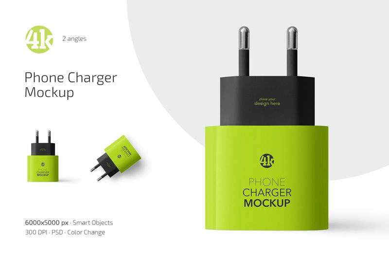 Preview 1 free phone charger mockup