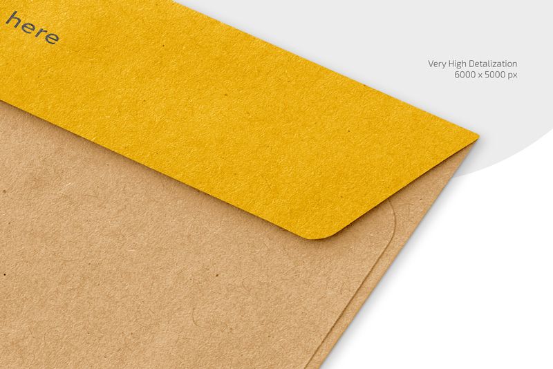 Preview 3 kraft paper envelope mockup set