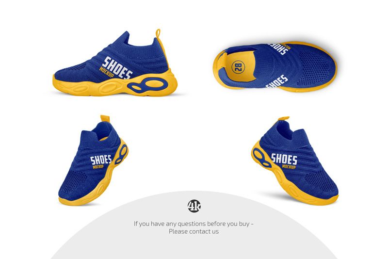 Preview 4 kids shoes mockup set
