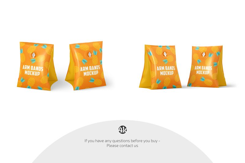 Preview 4 swimming arm bands mockup set