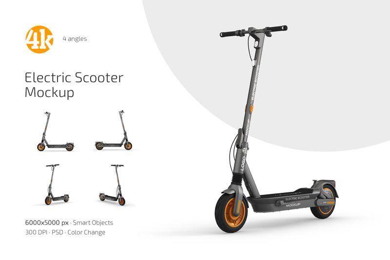 Preview 1 electric scooter mockup set
