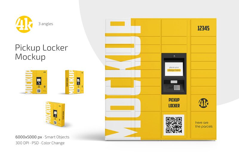 Preview 1 pickup locker mockup set