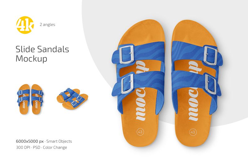 Preview 1 slide sandals mockup set