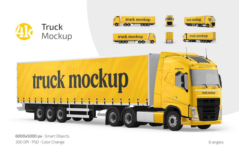 Preview 1 truck mockup set