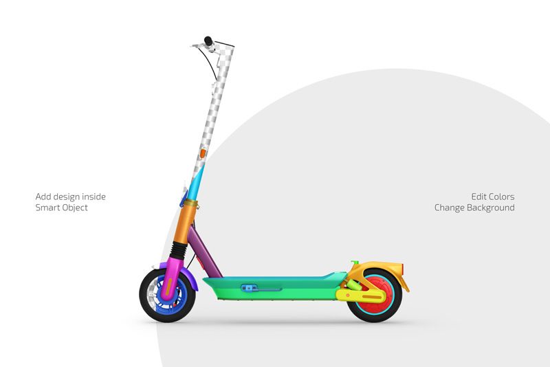 Preview 2 electric scooter mockup set