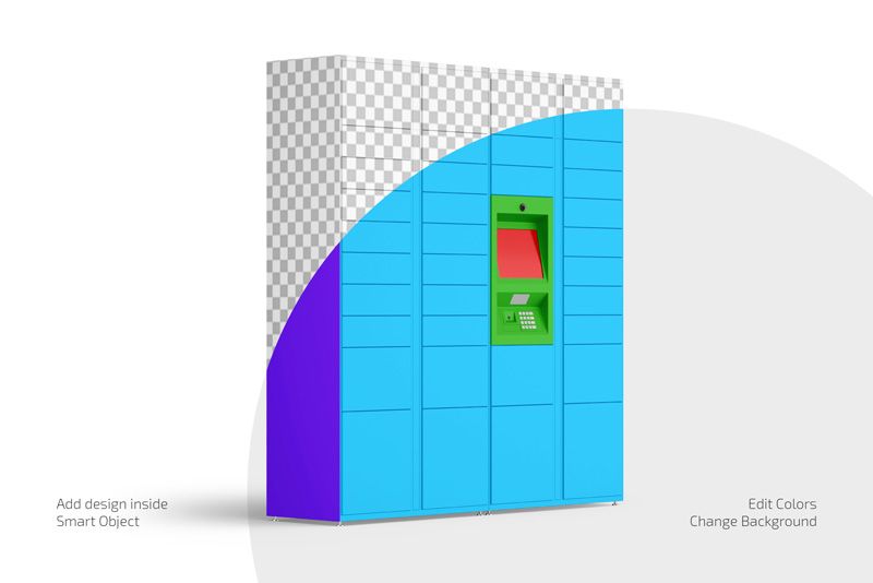 Preview 2 pickup locker mockup set