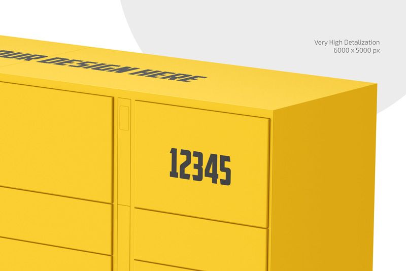 Preview 3 pickup locker mockup set