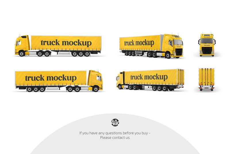 Preview 4 truck mockup set