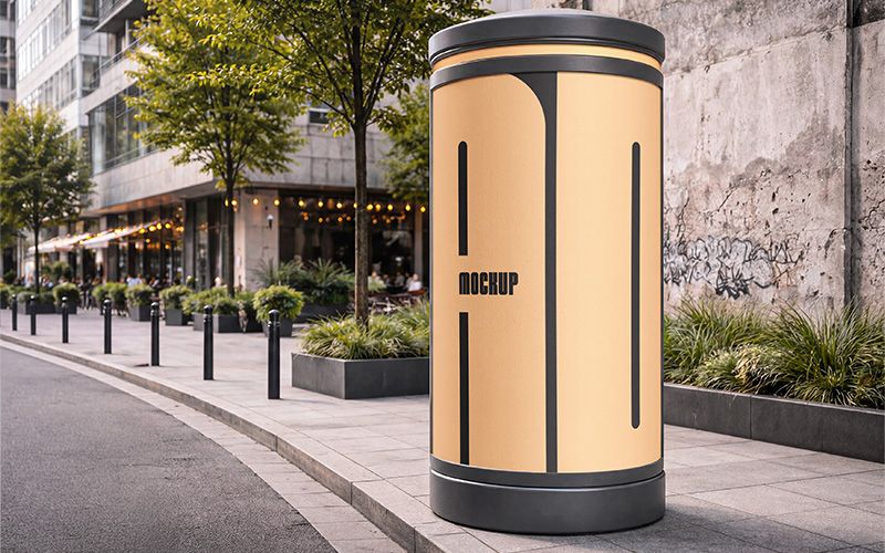 21 20 premium and free column mockup in psd