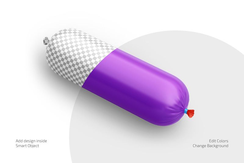 Preview 2 sausage chub mockup set