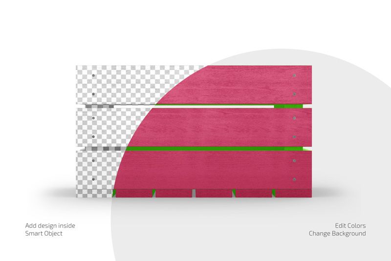 Preview 2 wooden crate mockup set