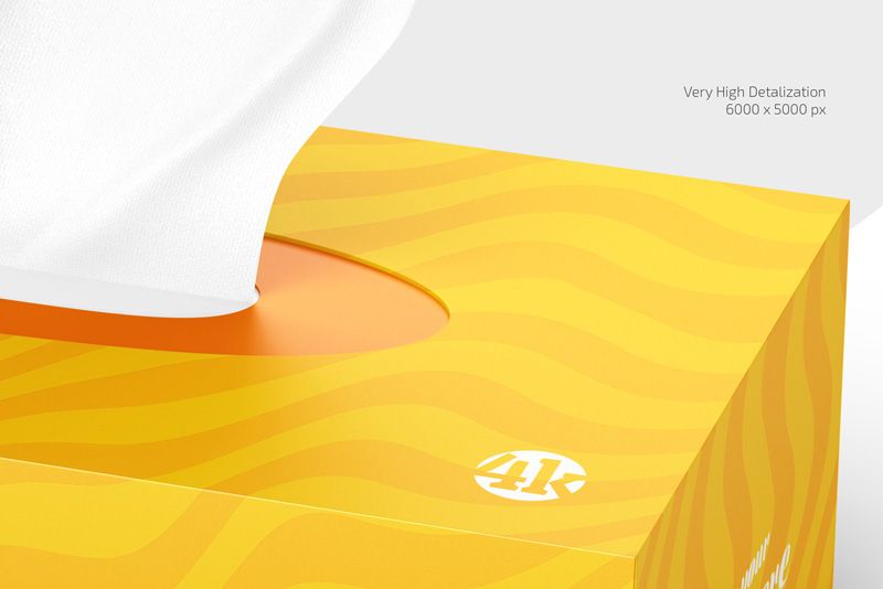 Preview 3 box with paper wipes mockup set