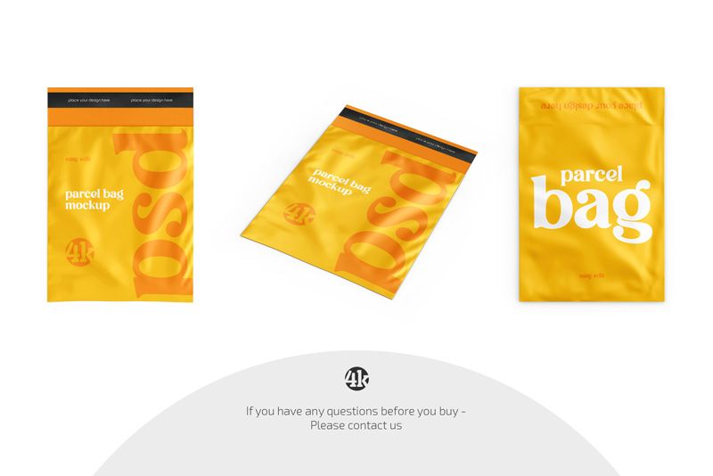 Preview 4 parcel bag mockup set