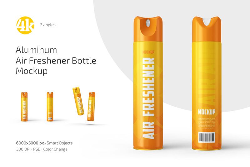 Preview 1 aluminum air freshener bottle mockup set