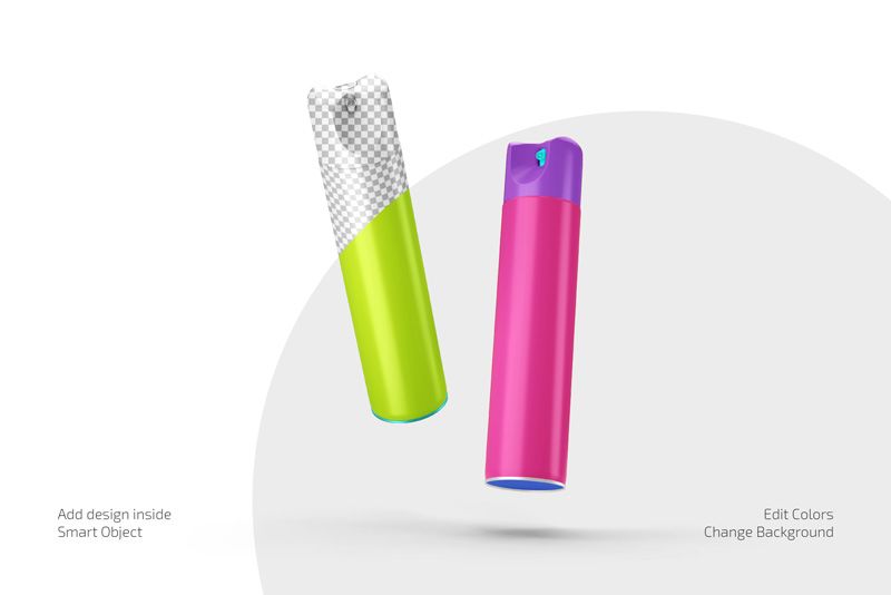 Preview 2 aluminum air freshener bottle mockup set