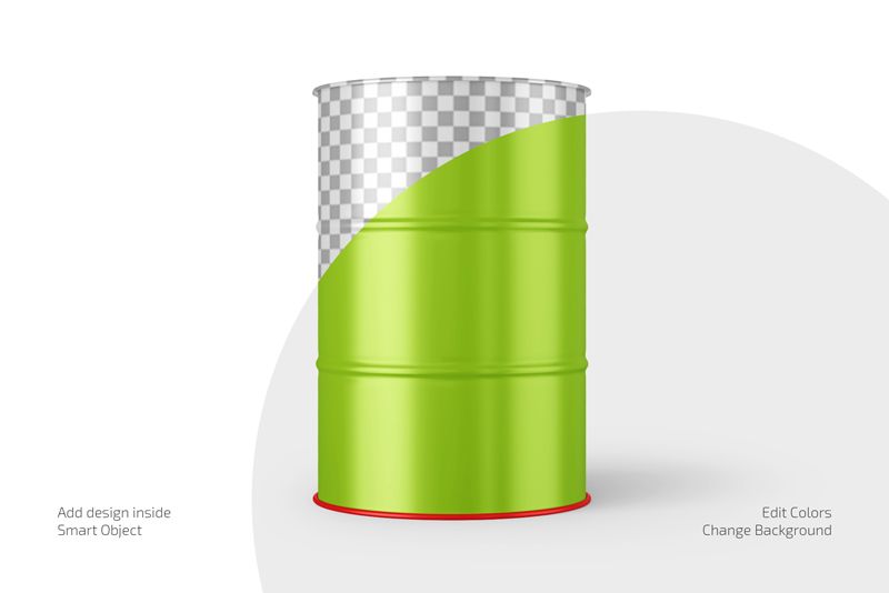 Preview 2 oil barrel mockup set