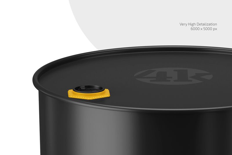 Preview 3 oil barrel mockup set