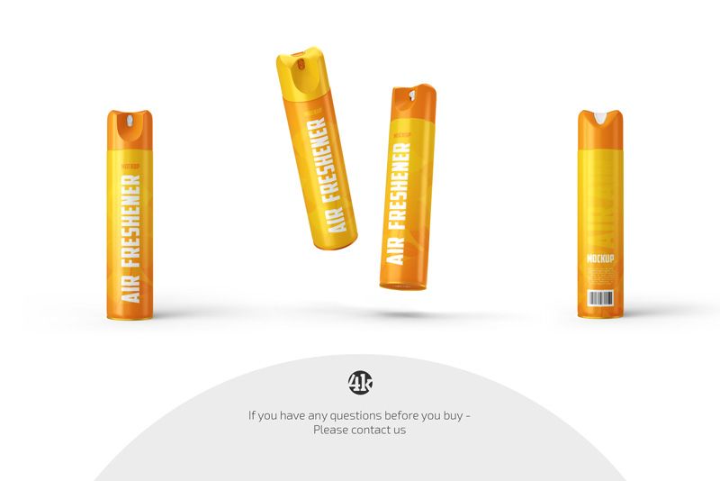 Preview 4 aluminum air freshener bottle mockup set