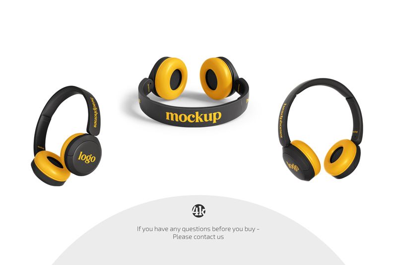 Preview 4 headphones mockup set