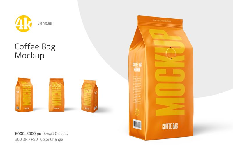 Preview 1 coffee bag mockup set