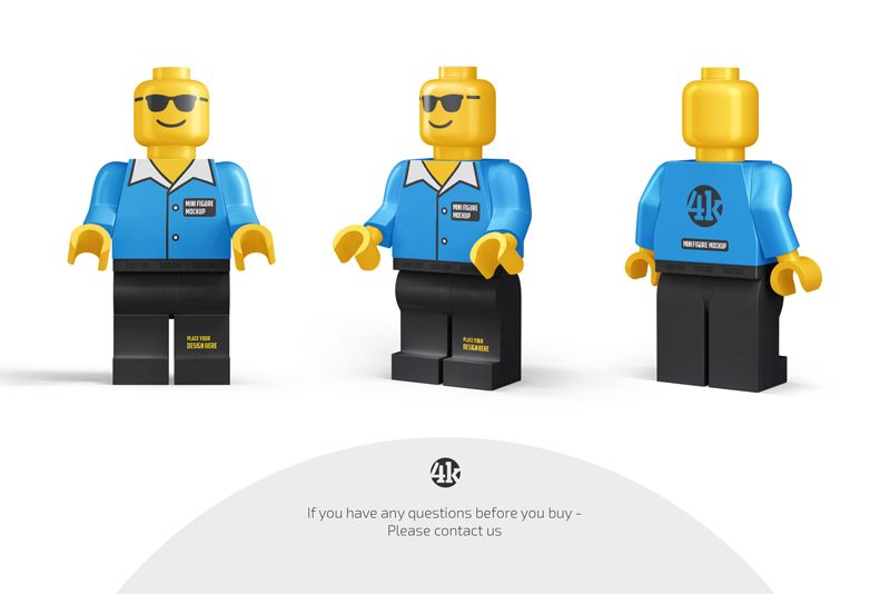 Preview 4 mini figure mockup set