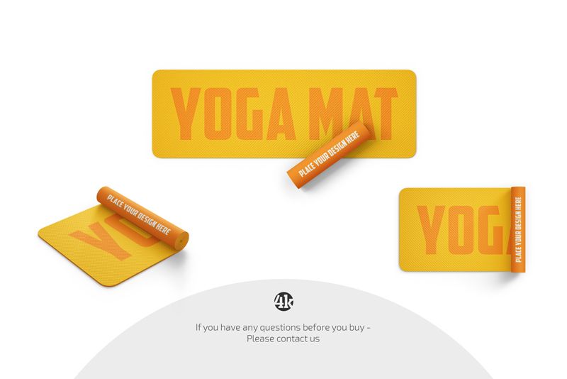 Preview 4 yoga mat mockup set