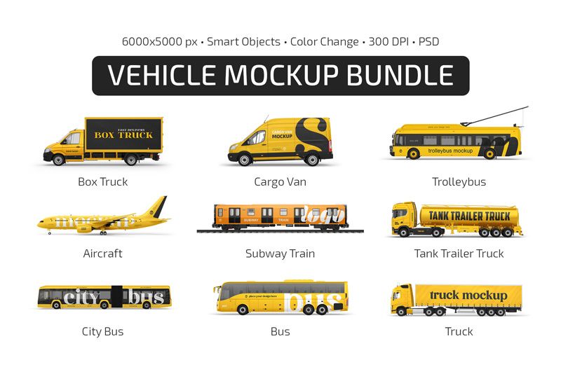 Preview 1 vehicle mockup bundle 1