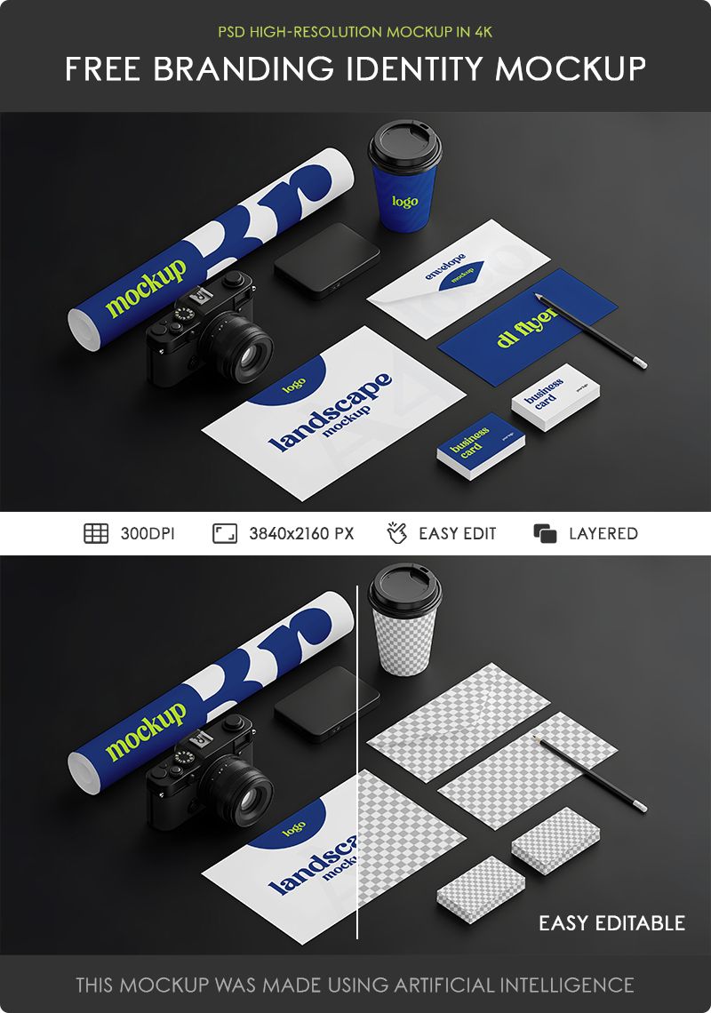 Preview mockup 2 free branding identity mockup