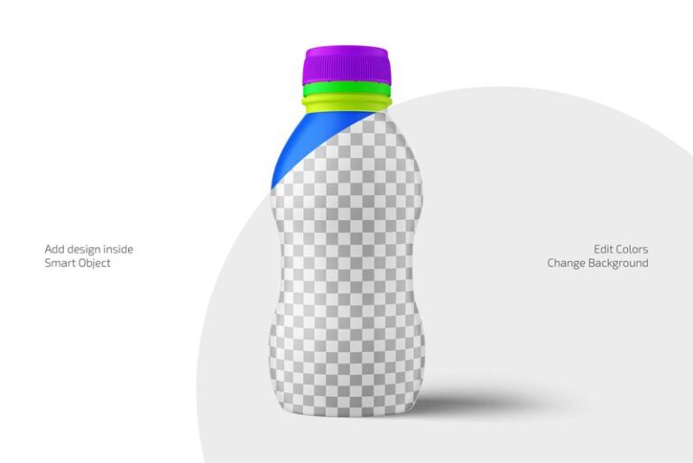 Yogurt Bottle Mockup Set - Country4k