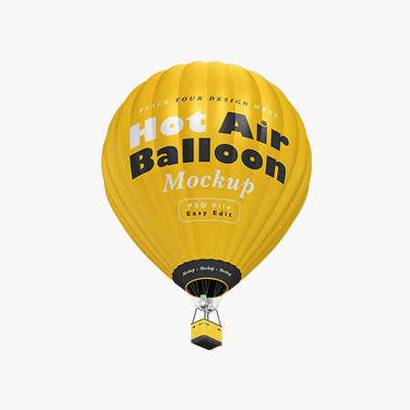 Hot Air Balloon Mockup Set