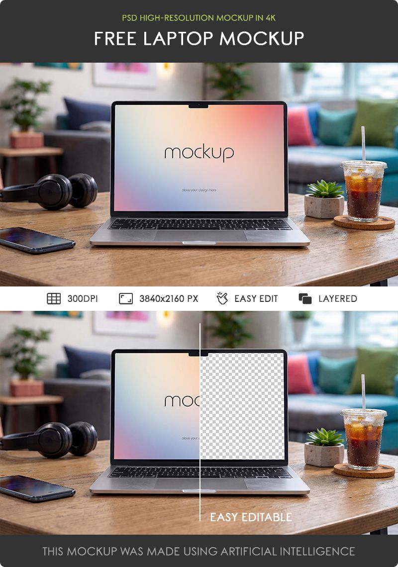 Preview mockup 2 free laptop mockup 1