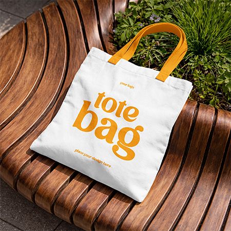 Canvas Tote Bag Mockup Set in Park