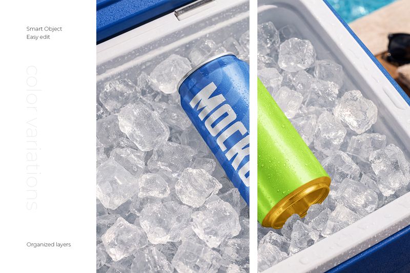 Preview 3 energy drink can mockup set