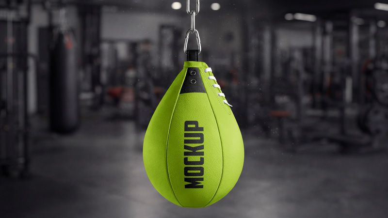 Preview mockup 1 free boxing speed bag mockup