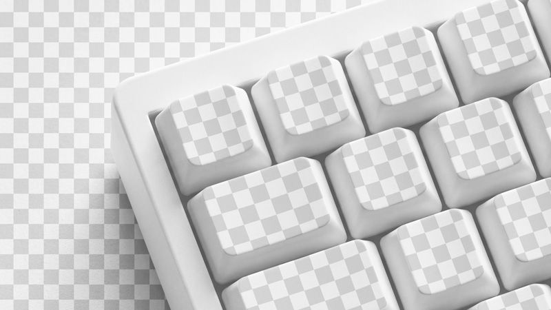 Preview mockup 1 free old school analog gaming keyboard mockup