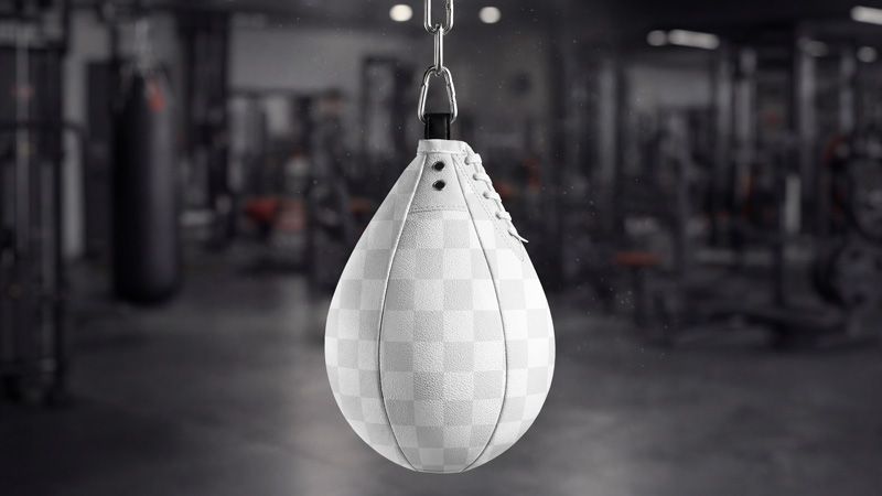 Preview mockup 2 free boxing speed bag mockup
