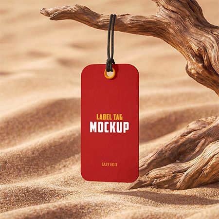 Free Apparel Label Tag Mockup