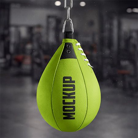 Free Boxing Speed Bag Mockup