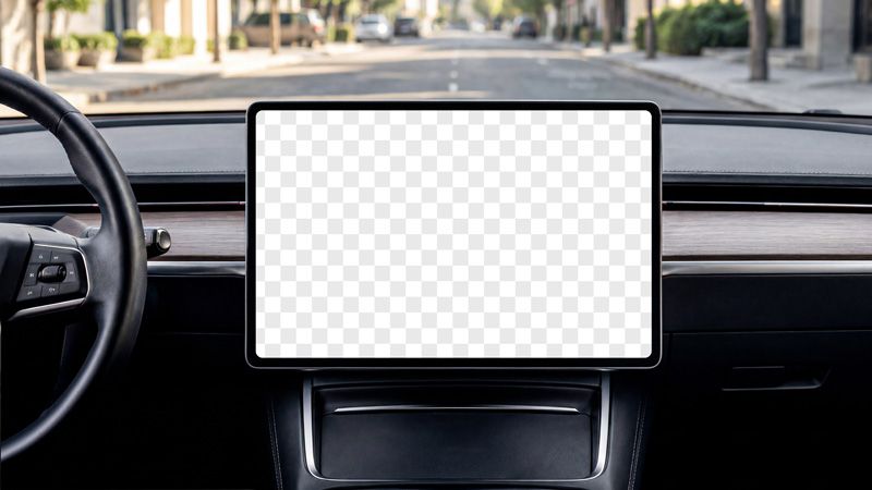 Preview mockup 2 free car monitor screen ui mockup