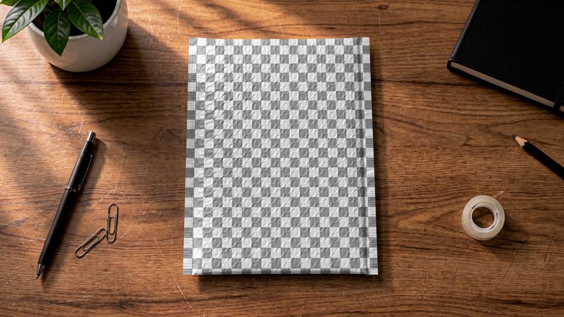 Preview mockup 2 free stationery bubble envelope mockup