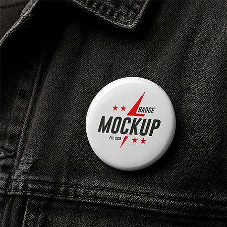 Pin Button Badge Mockup Set
