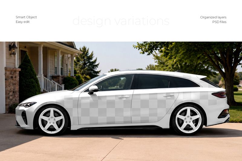 Preview 2 station wagon mockup set