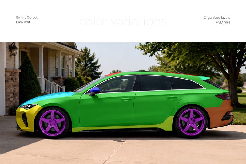 Preview 3 station wagon mockup set