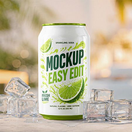 Free Soda Can Mockup