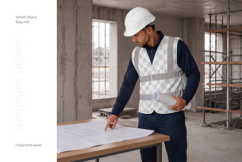 Preview 2 safety construction vest mockup set