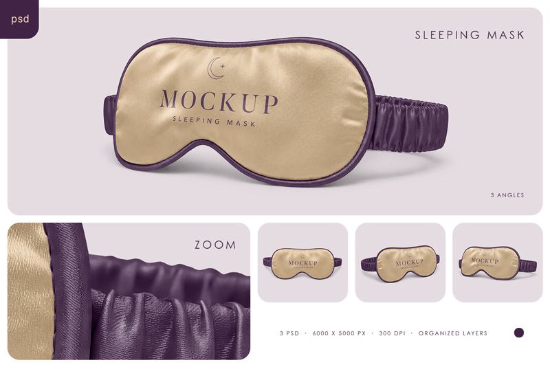 Preview bundle 1 sleeping mask mockup set