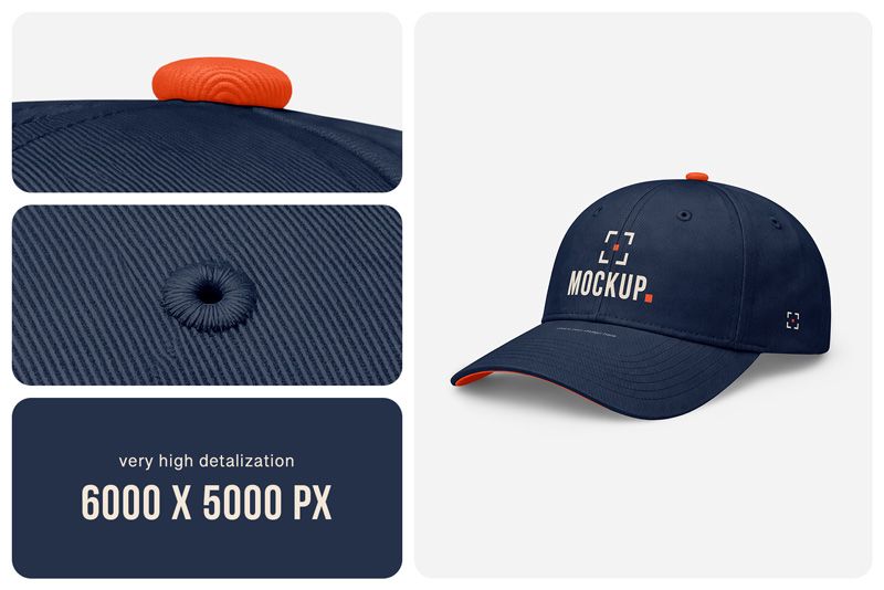 Preview bundle 3 baseball cap mockup set