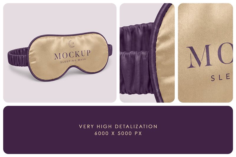 Preview bundle 3 sleeping mask mockup set